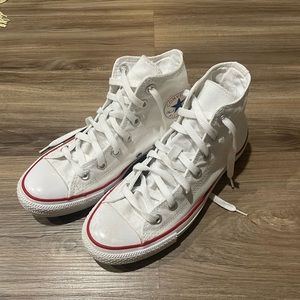 Women’s size 8 white converse high tops